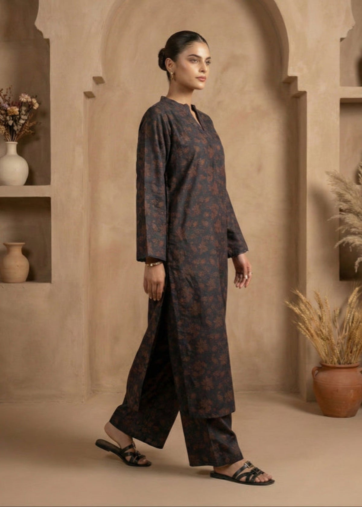 Daily Wear Black Viscose Kurta Pajama Online in KSA Riyadh Saudi Arabia Oman Bahrain Qatar