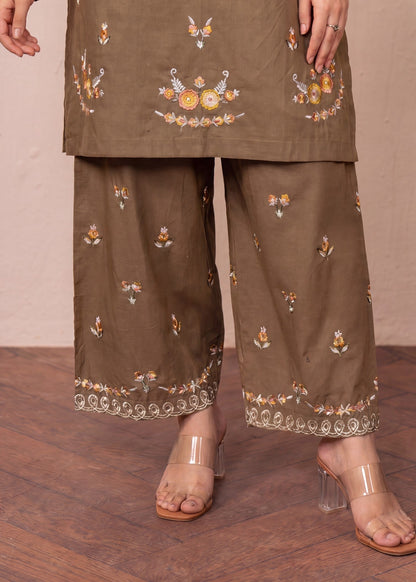 Daily Wear Camel Brown Lawn Salwar Suit Online in Dubai UAE Abudhabi Ajman Sharjah