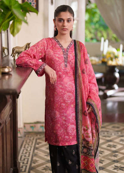 Daily Wear Cherry Red Embroidered Lawn Kurta Online in KSA Riyadh Saudi Arabia Oman Bahrain Qatar
