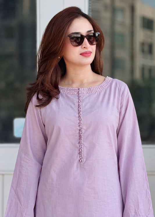 Daily Wear Lawn Suit Lilac Online in Sri Lanka India Australia