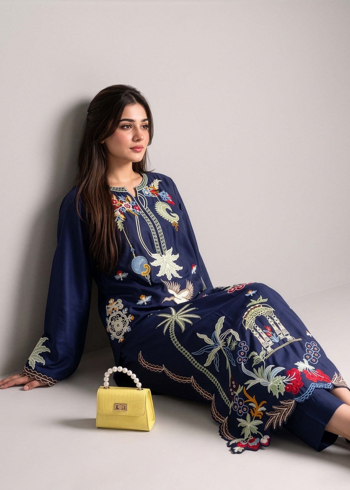 Daily Wear Linen Kurta Set with Straight Trouser Online in Sri Lanka India Australia