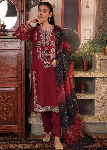 Daily Wear Maroon Lawn Embroidered Kurta Set Online in Dubai UAE Abudhabi Ajman Sharjah