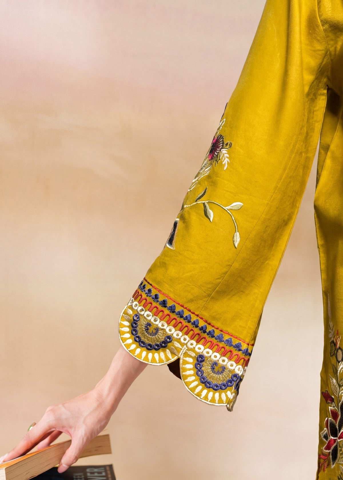 Daily Wear Mustard Dhanak Kurta Set Online in Sri Lanka India Australia