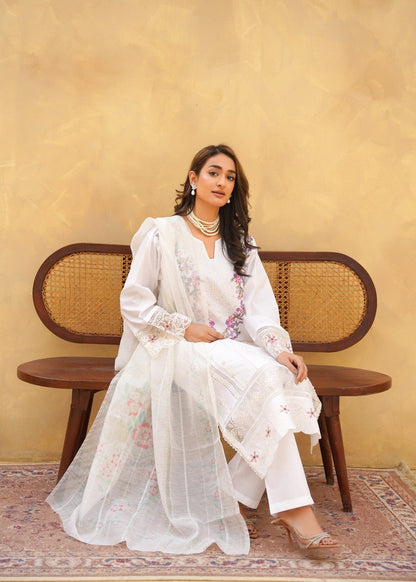 Daily Wear Off-White Lawn 3 Piece Suit Online in Sri Lanka India Australia