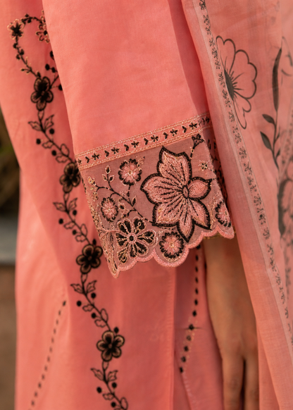 Daily Wear Peach Lawn Suit Online in Sri Lanka India Australia