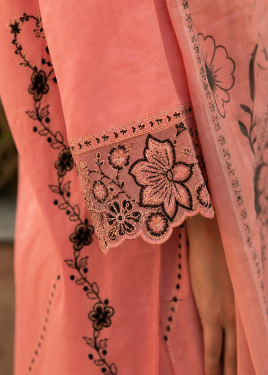 Daily Wear Peach Lawn Suit Online in Sri Lanka India Australia