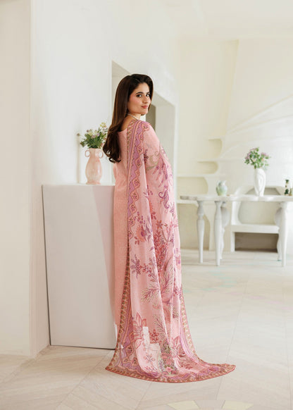 Daily Wear Pink Lawn 3 Piece Suit Online in Dubai DXB UAE Abudhabi Meena Bazaar
