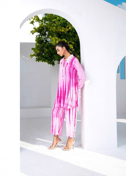 Daily Wear Pink Raw Silk Embellished Kurta Set Online in Dubai UAE Abudhabi Ajman Sharjah