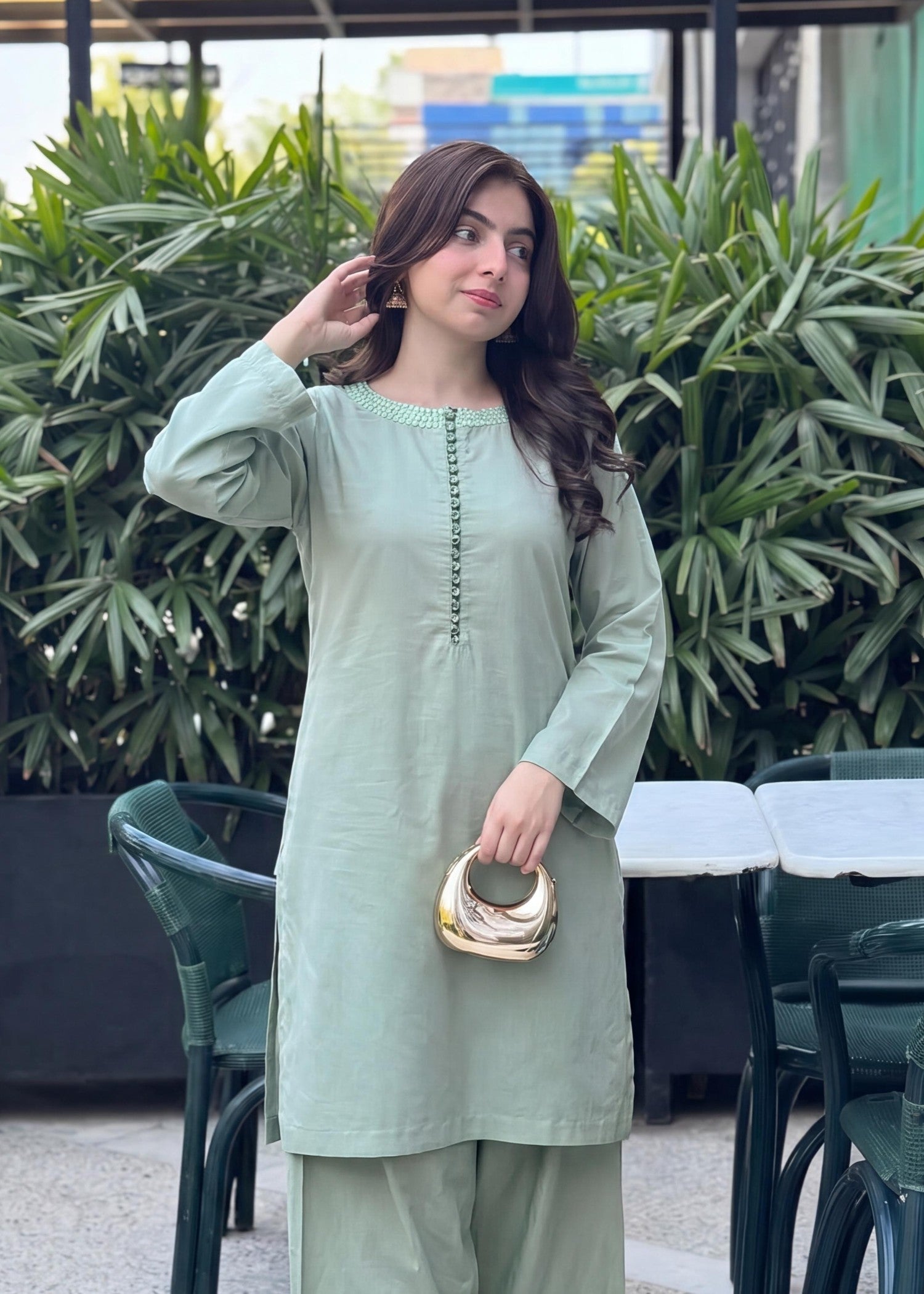 Daily Wear Pistachio Lawn Suit Online in Sri Lanka India Australia