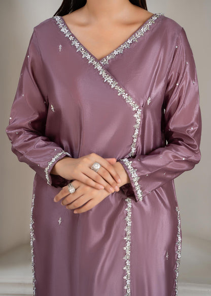 Daily Wear Purple Embroidered Kattan Silk Suit Online in Dubai DXB UAE Abudhabi Meena Bazaar