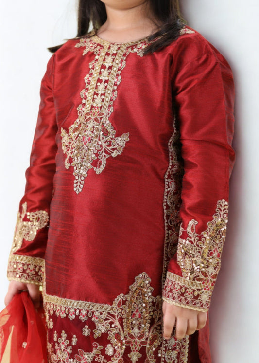 Daily Wear Red Lawn Shalwar Kameez Online in Sri Lanka India Australia