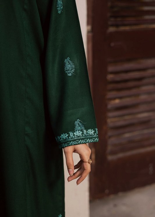 Dark Green Lawn Kurta Set Pakistani Clothes Online in Dubai DXB UAE Abudhabi Meena Bazaar