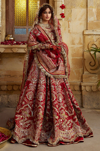 Sindoori Red Handmade Silk Lehenga