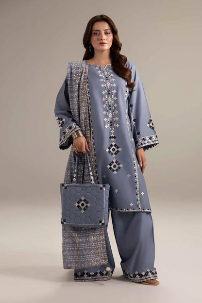 Denim Cotton Farshi Shalwar Suit Online in Dubai UAE Abudhabi Ajman Sharjah