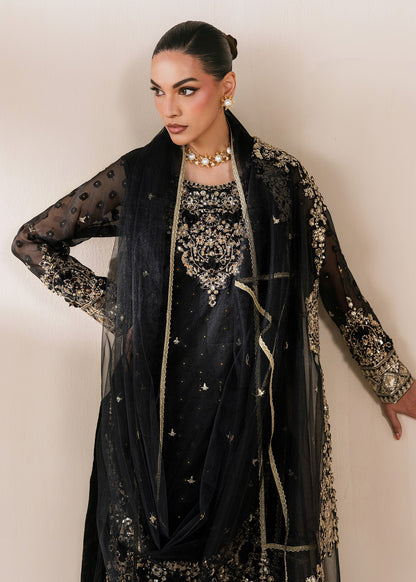 Designer Black Embroidered Organza Sharara Online in Dubai DXB UAE Abudhabi Meena Bazaar