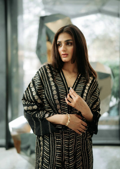 Designer Black Linen Kaftan Festive Wear Online in Sri Lanka India Australia