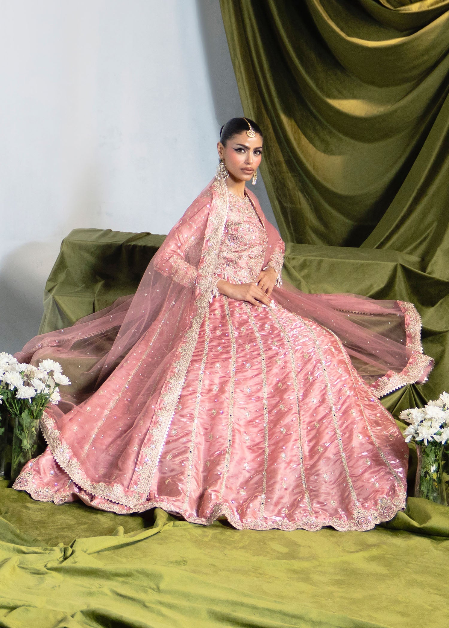 Designer Blush Pink Embellished Lehenga Choli Online in KSA Riyadh Saudi Arabia Oman Bahrain Qatar