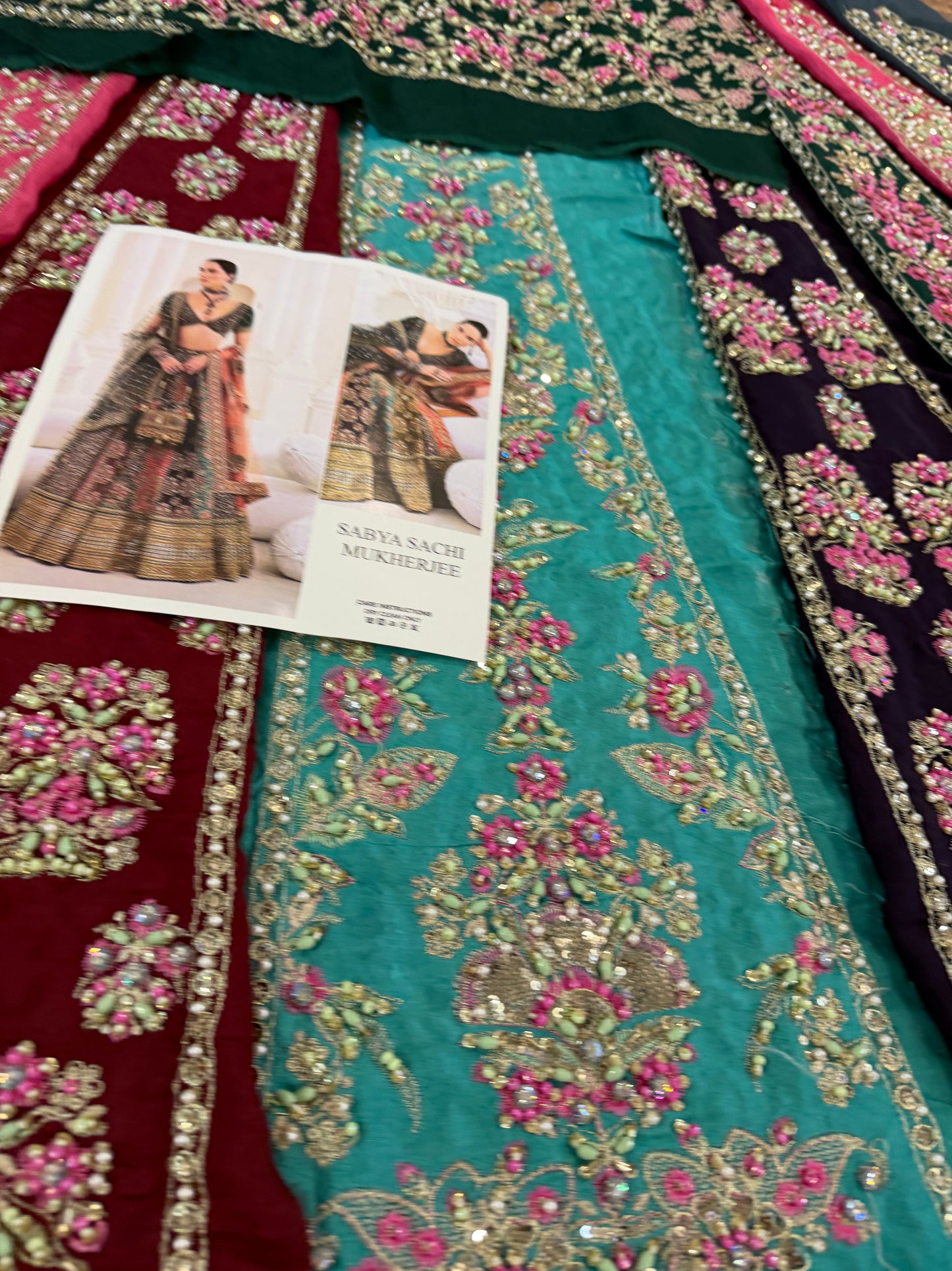 Designer Bridal Lehenga with Two Dupattas Online in KSA Riyadh Saudi Arabia Oman Bahrain Qatar