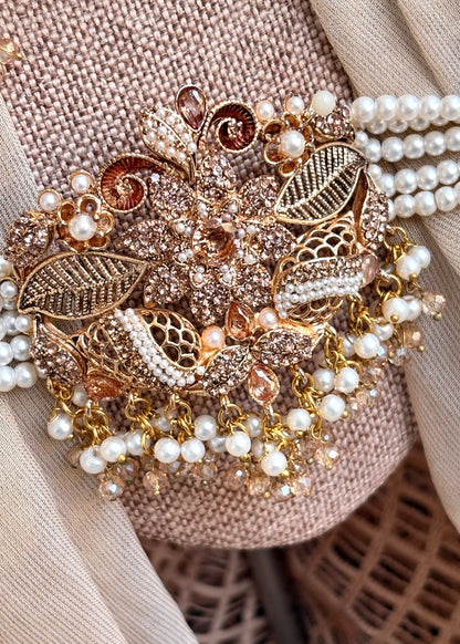 Designer Champagne Jewellery Set Online in KSA Riyadh Saudi Arabia Oman Bahrain Qatar