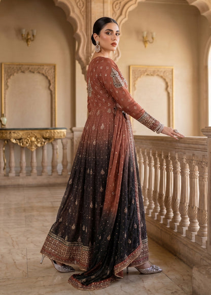 Designer Embroidered Chiffon Maxi Outfit Online in KSA Riyadh Saudi Arabia Oman Bahrain Qatar