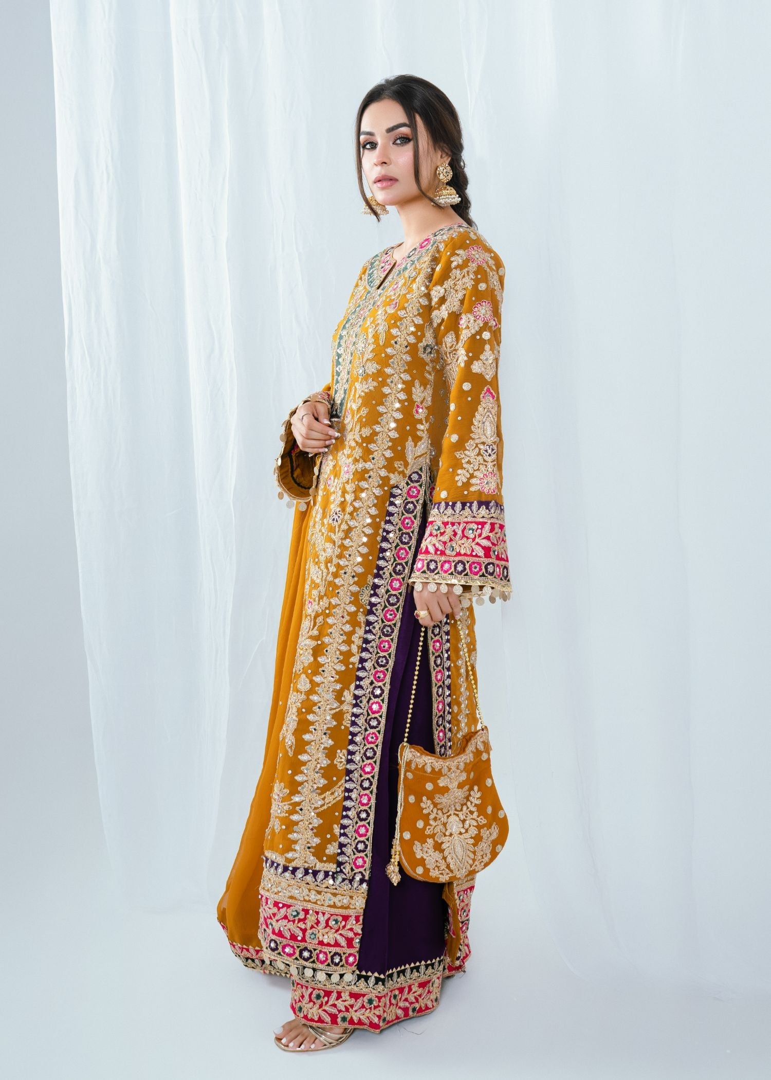 Designer Embroidered Chiffon Suit for Women Online in UK USA Canada