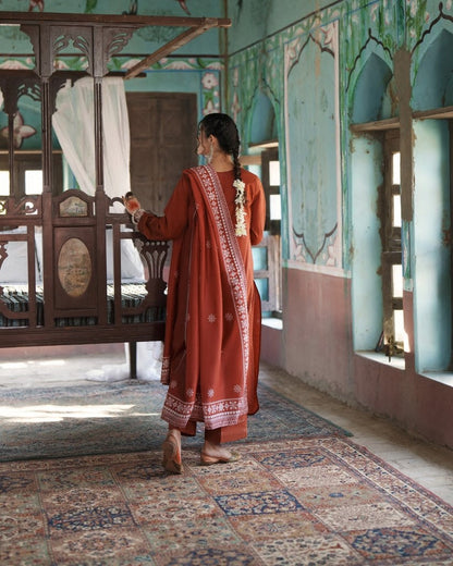 Designer Embroidered Cotton Lawn Suit Online in Dubai DXB UAE Abudhabi Meena Bazaar