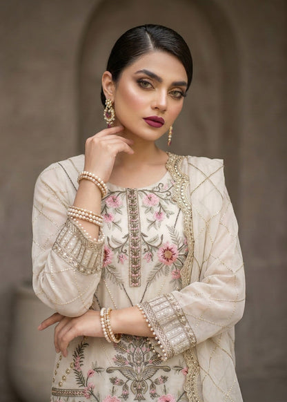 Designer Embroidered Organza Salwar Kameez Online in KSA Riyadh Saudi Arabia Oman Bahrain Qatar