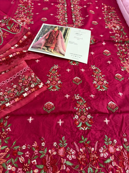 Designer Embroidered Plum Lawn Suit Online in Sri Lanka India Australia