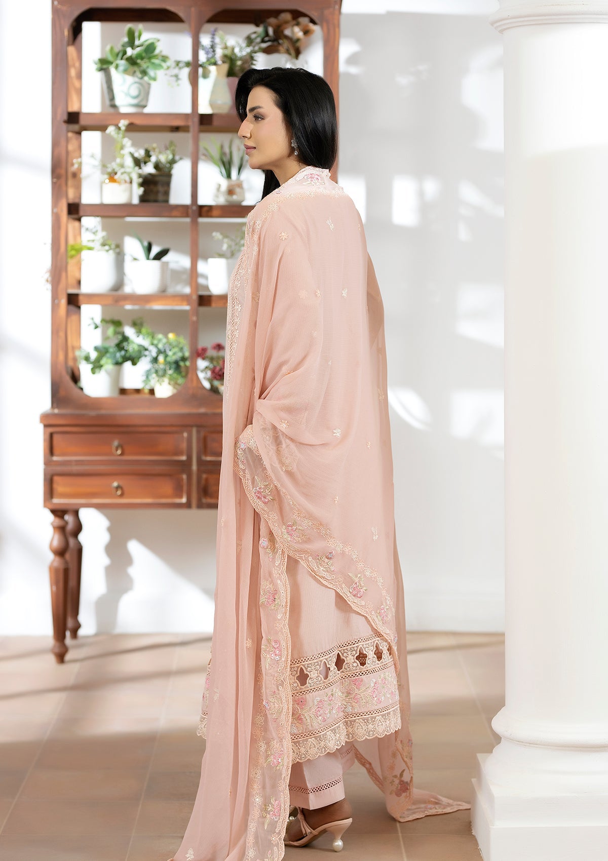 Designer Embroidered Viscose Salwar Suit Online in KSA Riyadh Saudi Arabia Oman Bahrain Qatar