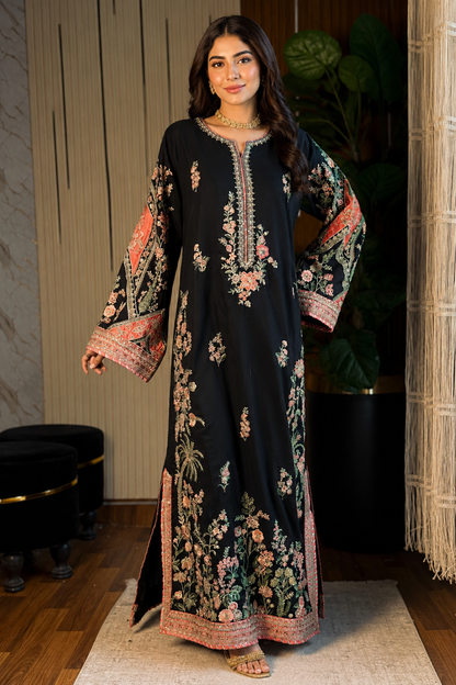 Designer Floral Embroidered Evening Kaftan Online in Sri Lanka India Australia