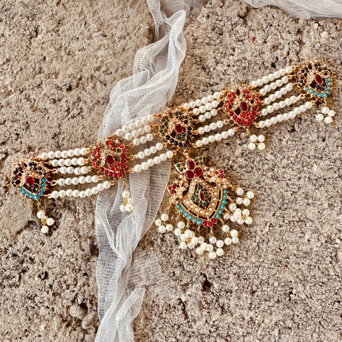 Designer Gold Plated Malaa and Earrings Online in Sri Lanka India Australia
