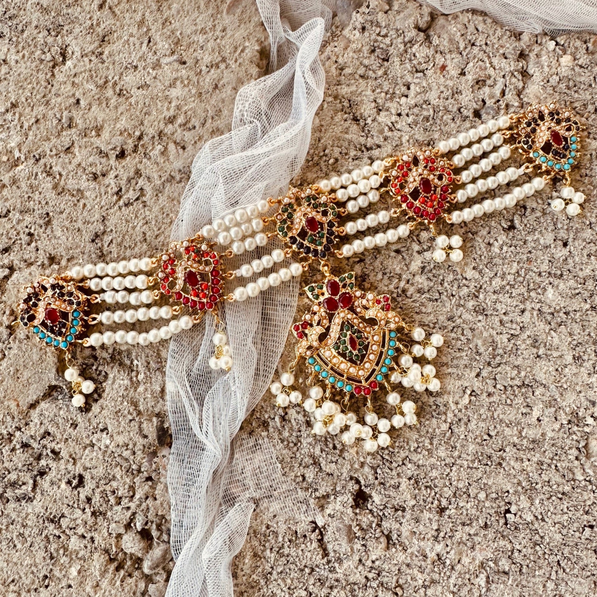 Designer Gold Plated Malaa and Earrings Online in Sri Lanka India Australia