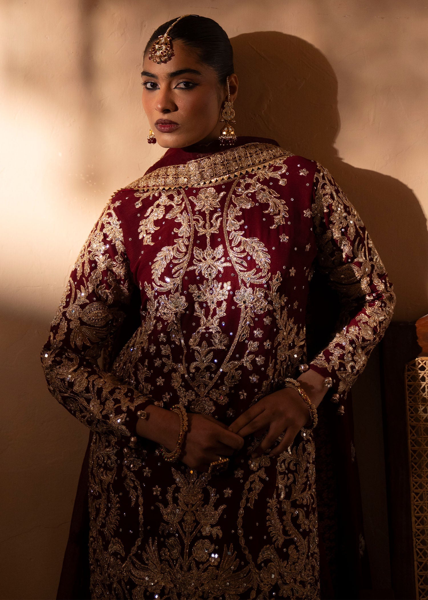 Designer Ivory Bridal Lehenga Chiffon Partywear Online in KSA Riyadh Saudi Arabia Oman Bahrain Qatar