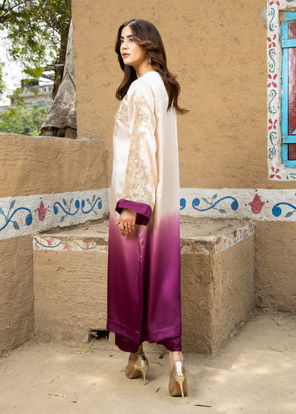 Designer Ivory Purple Party Wear Kurta Set Online in Sri Lanka India Australia