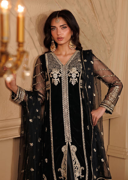 Designer Jet Black Sharara Gharara Online in Dubai DXB UAE Abudhabi Meena Bazaar
