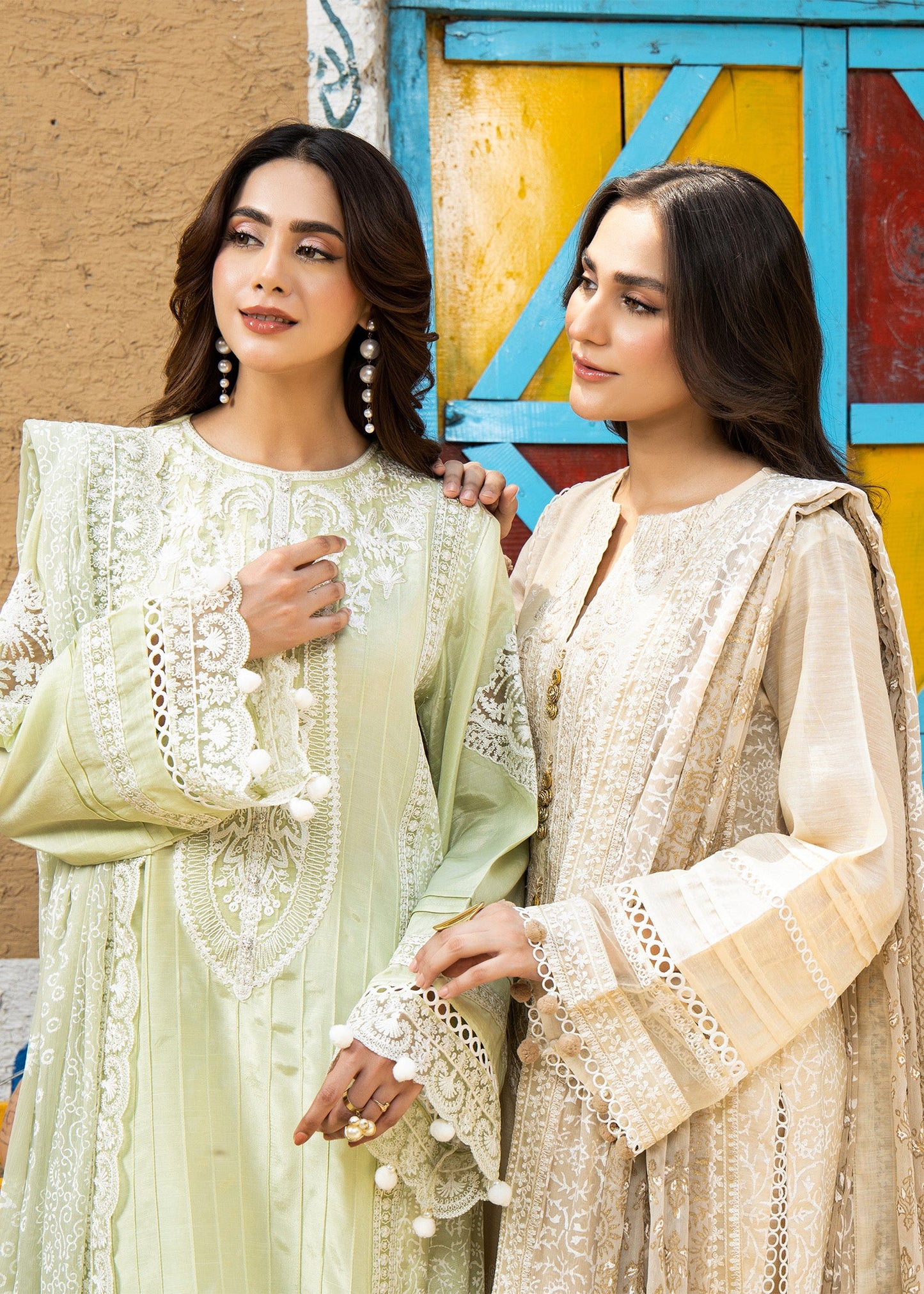 Designer Mint Green Raw Silk Kurta with Pin Pleated Front Online in KSA Riyadh Saudi Arabia Oman Bahrain Qatar