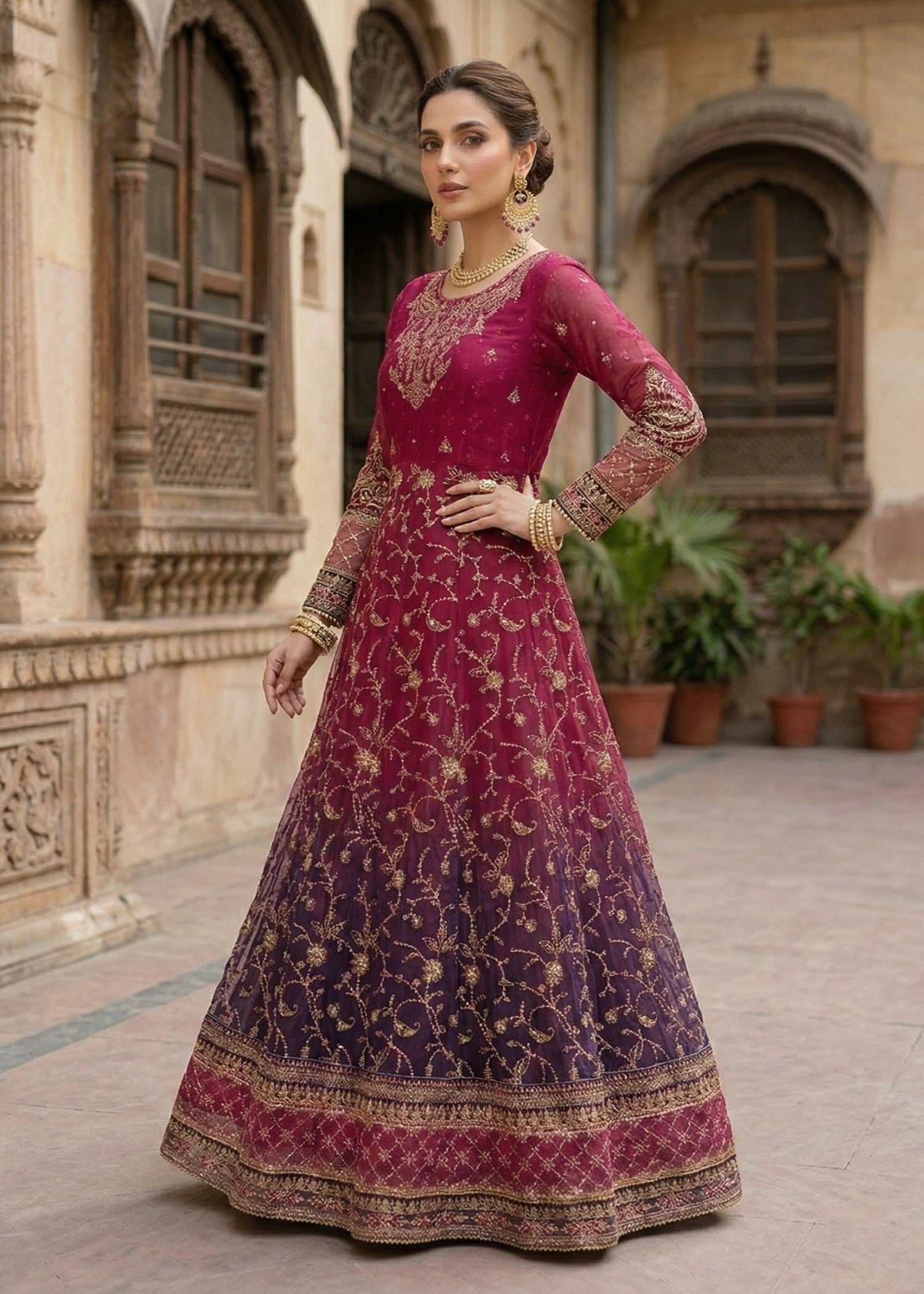Designer Multi Chiffon Embroidered Suit Online in Sri Lanka India Australia