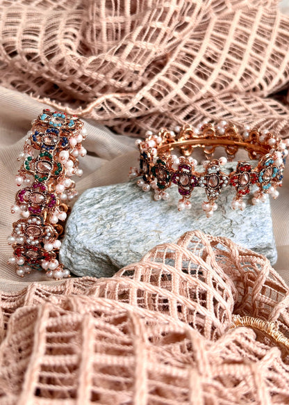 Designer Multicolor Bangle Set Online in KSA Riyadh Saudi Arabia Oman Bahrain Qatar