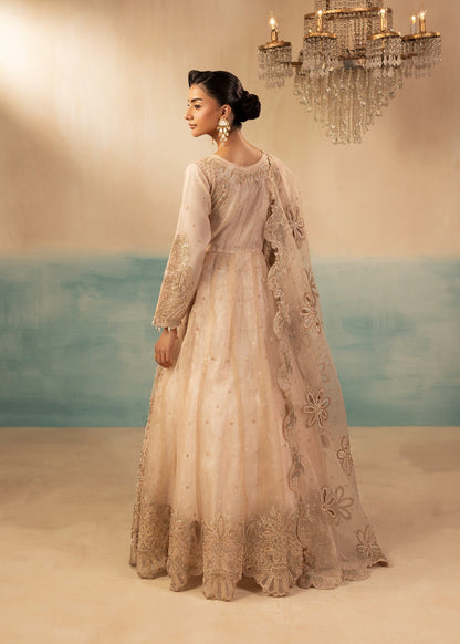 Designer Pastel Pink Organza Festive Wear Suit Online in KSA Riyadh Saudi Arabia Oman Bahrain Qatar