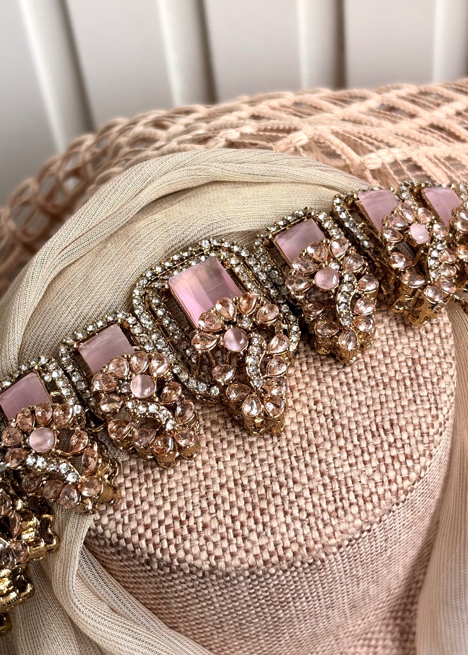 Designer Pink Choker Necklace Online in KSA Riyadh Saudi Arabia Oman Bahrain Qatar