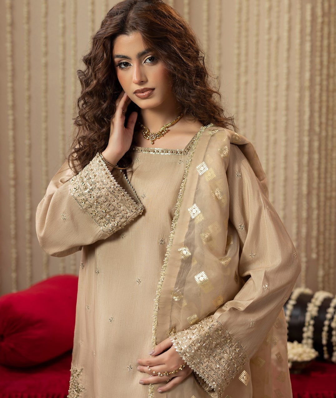 Designer Pink Embroidered Silk Salwar Suit Online in Dubai UAE Abudhabi Ajman Sharjah