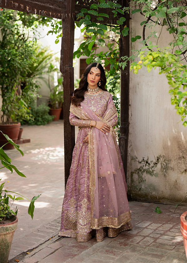 Designer Purple Ash Embroidered Lehenga Suit Online in UK USA Canada