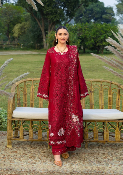 Designer Red Lawn Salwar Kameez Online in KSA Riyadh Saudi Arabia Oman Bahrain Qatar