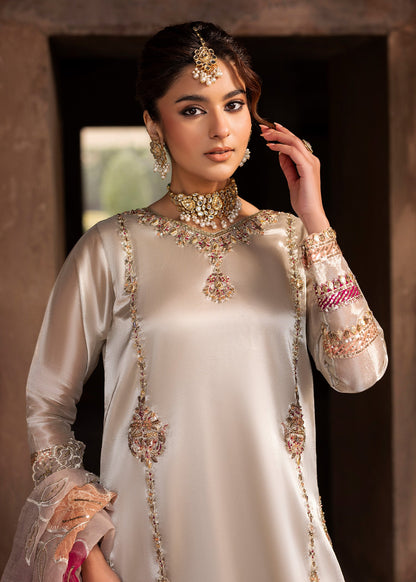 Designer Silver Embroidered Tissue Sharara Online in Sri Lanka India Australia
