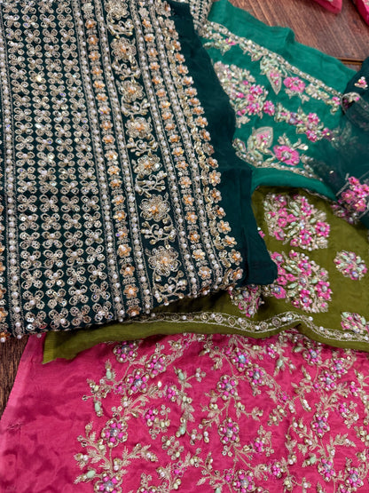 Designer Zari Embroidered Raw Silk Lehenga Online in Sri Lanka India Australia
