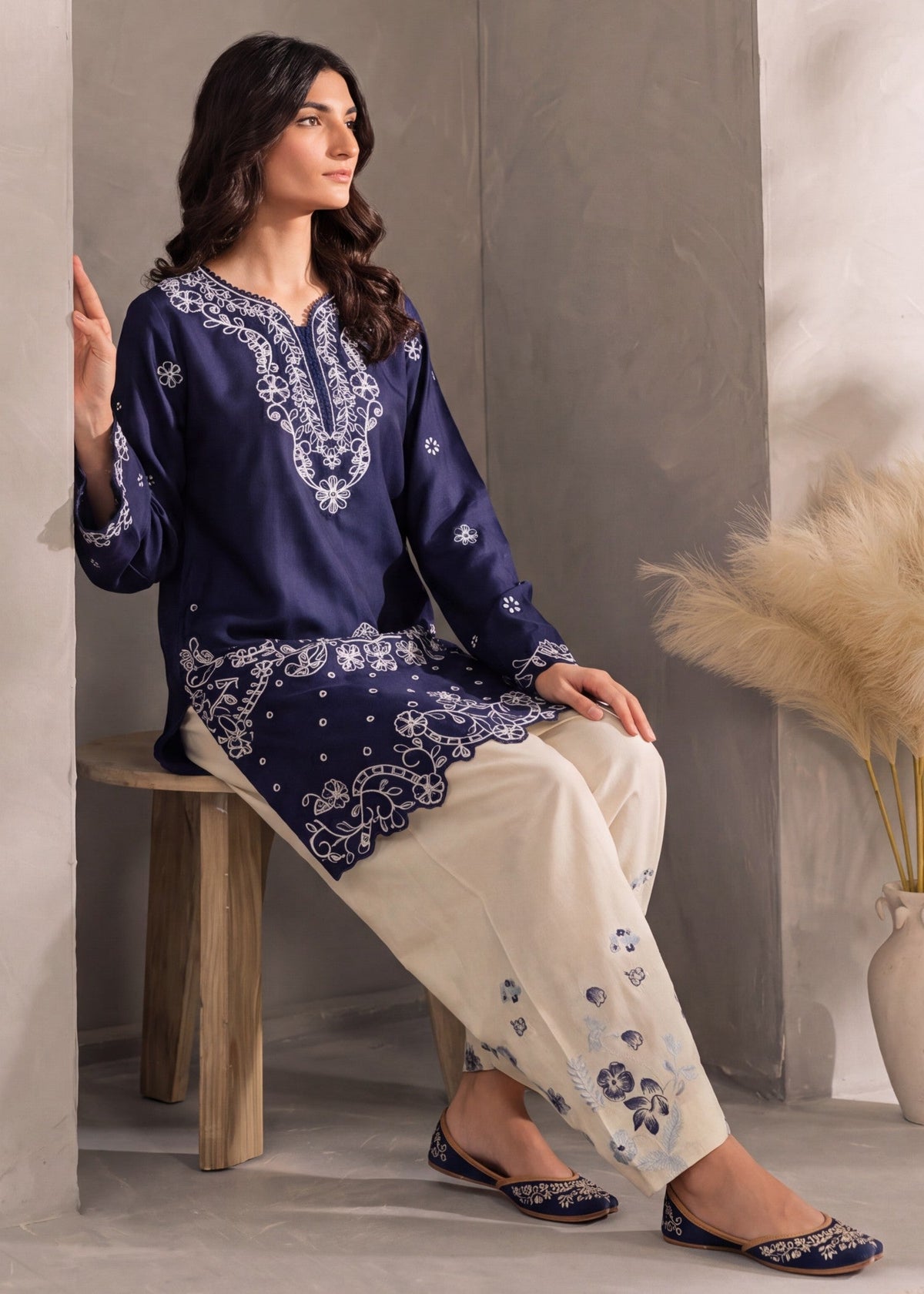 Dhanak Short Kurta with Shalwar Pakistani Suit Online in Sri Lanka India Australia