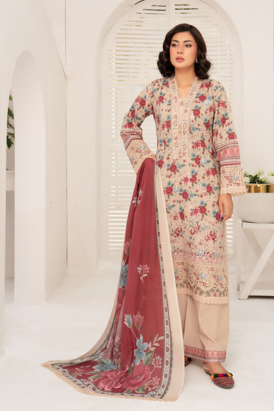 Digital Print Embroidered Lawn Suit Online in Dubai UAE Abudhabi Ajman Sharjah