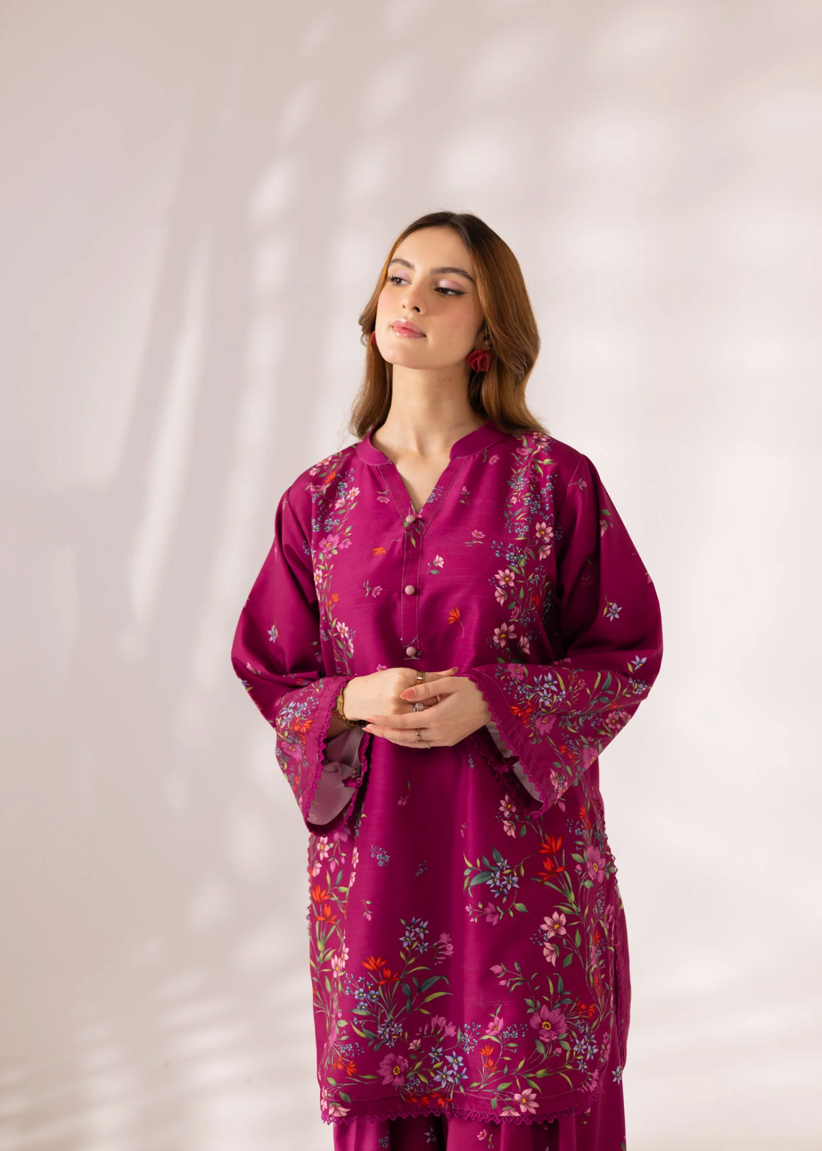 Digital Print Lawn Kurta Set for Women Online in KSA Riyadh Saudi Arabia Oman Bahrain Qatar