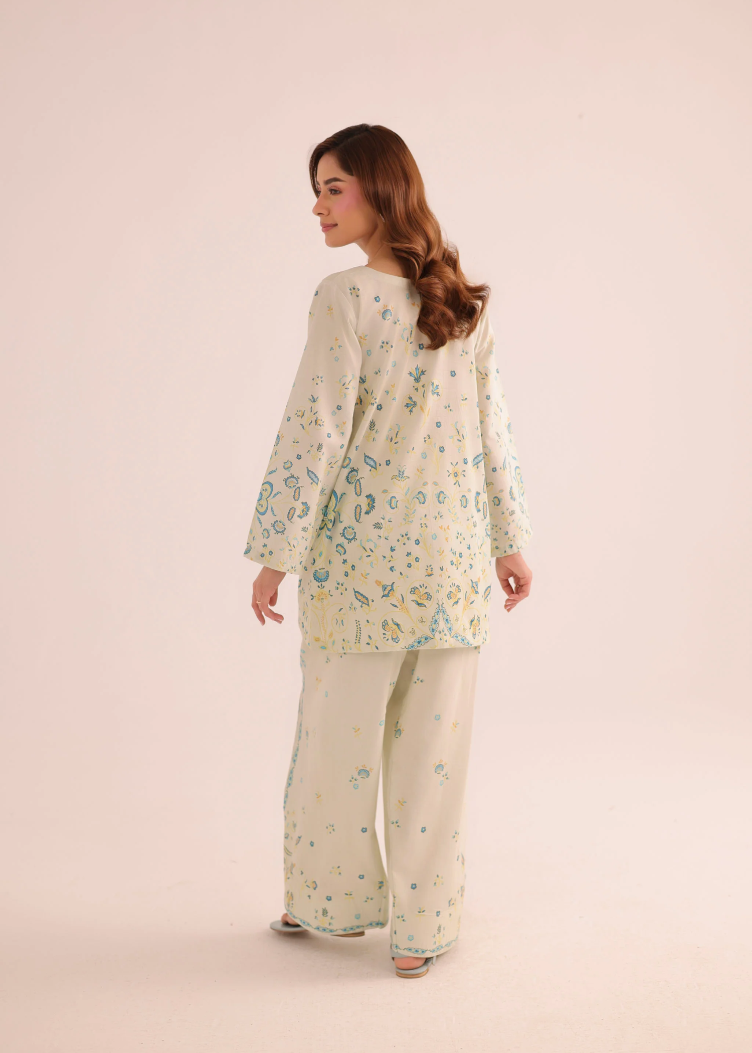 Digital Print Sage Green Lawn Dress Online in Sri Lanka India Australia