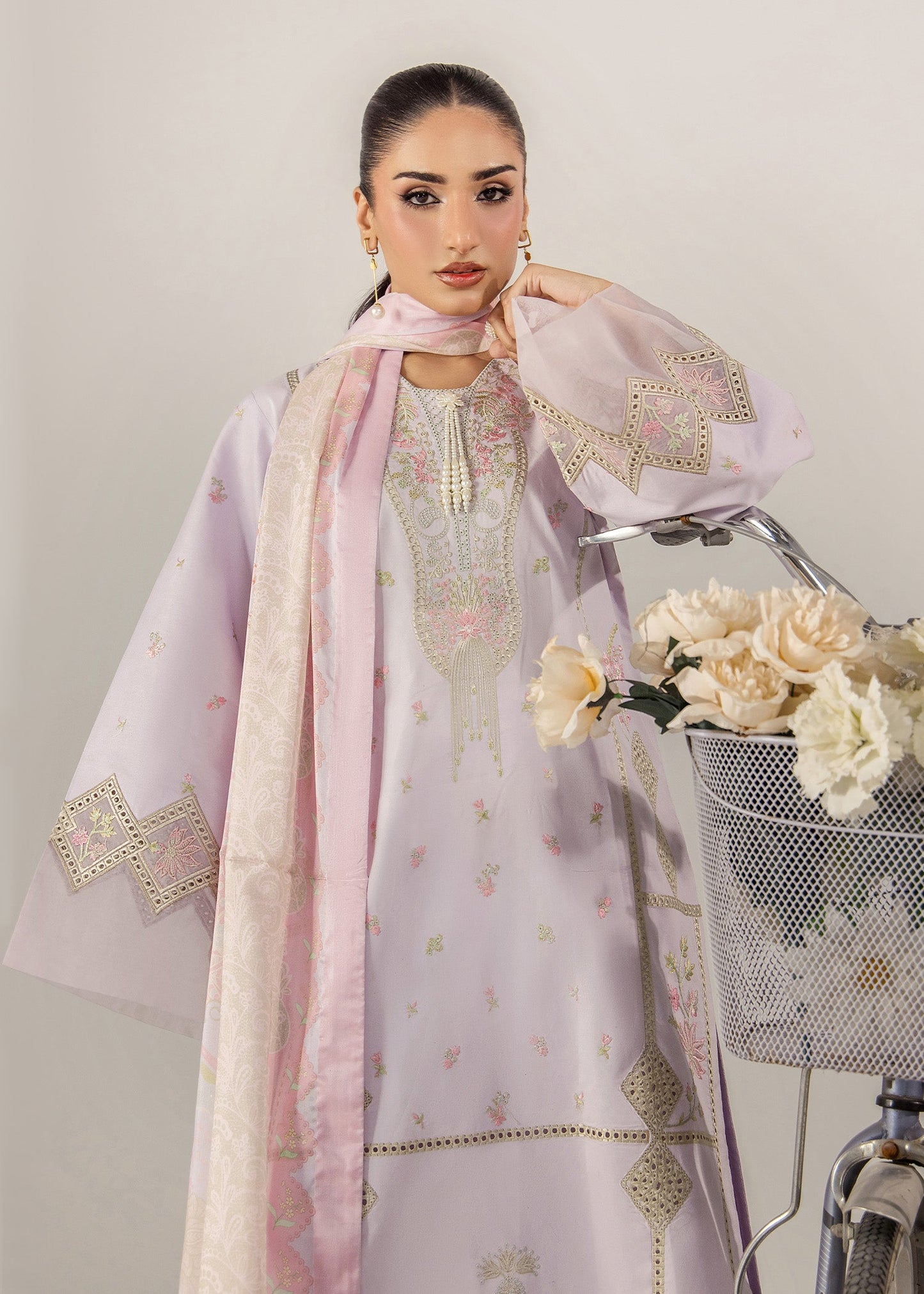 Eastern Wear Embroidered Lawn Kurta Pajama Online in Dubai UAE Abudhabi Ajman Sharjah